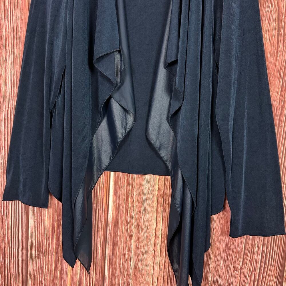 Chico's Travelers Blue Open Front Cardigan Waterfall Size 3 / US XL - Picture 4 of 4